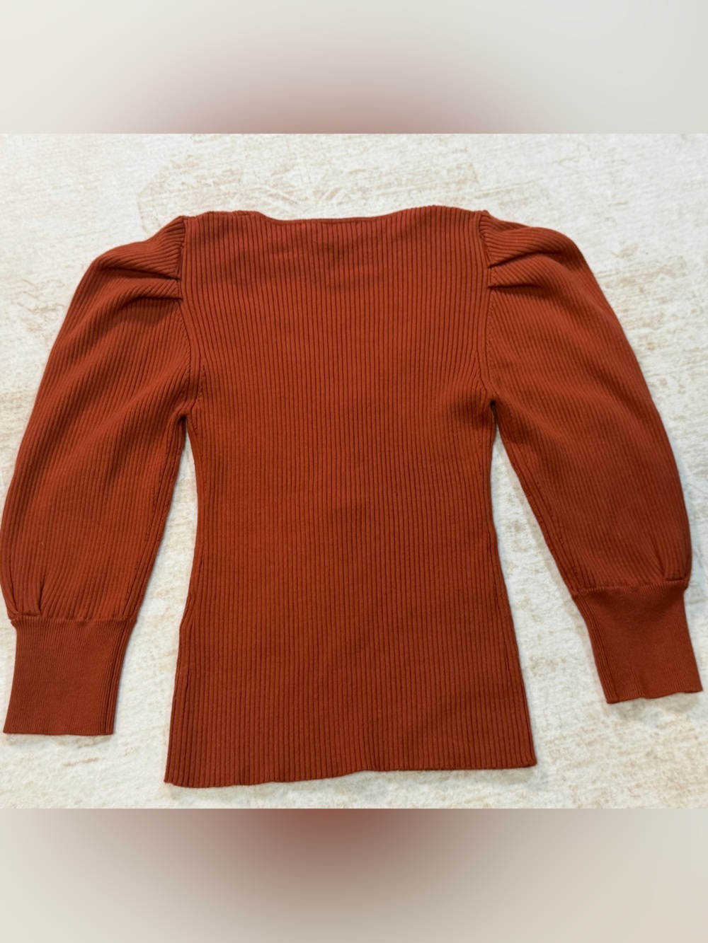 Ba&sh Rust Lace-Up Ribbed V-Neck Sweater - Picture 7 of 10
